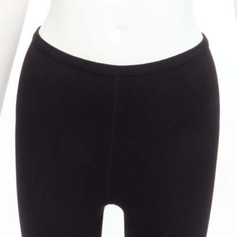 ALAIA black wool blend minimal classic soft skinny long legging FR38 M 2