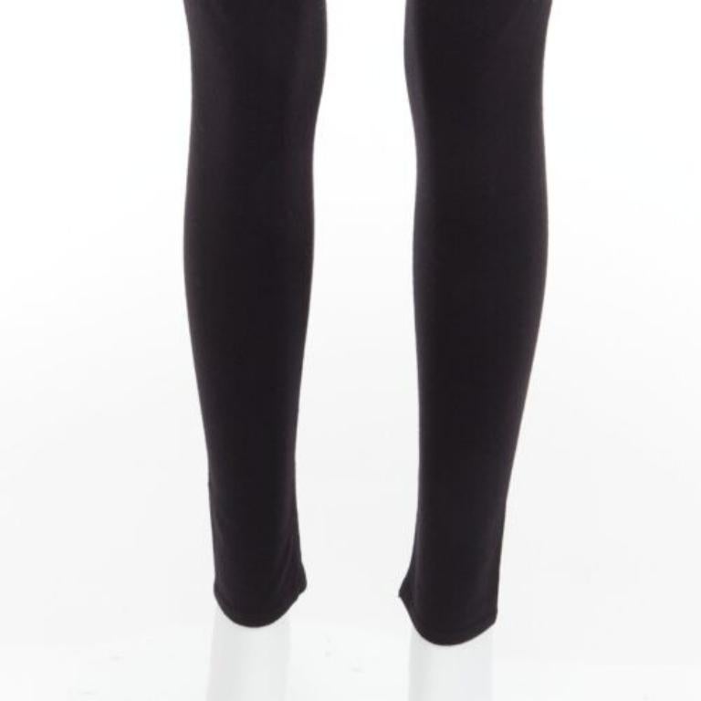 ALAIA black wool blend minimal classic soft skinny long legging FR38 M 3