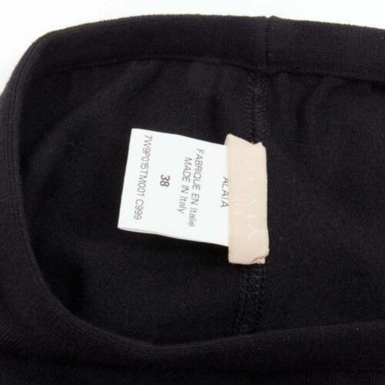ALAIA black wool blend minimal classic soft skinny long legging FR38 M 4