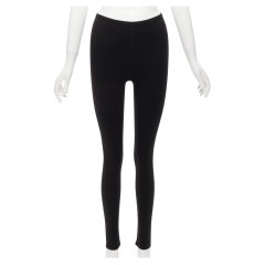 ALAIA Schwarze Wollmischung Minimal Classic Soft Skinny Lange Leggings FR38 M