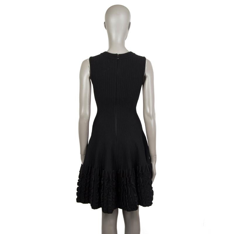 alaia black ruffle dress