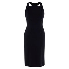 Alaia Black Wool-Crepe Sheath Dress
