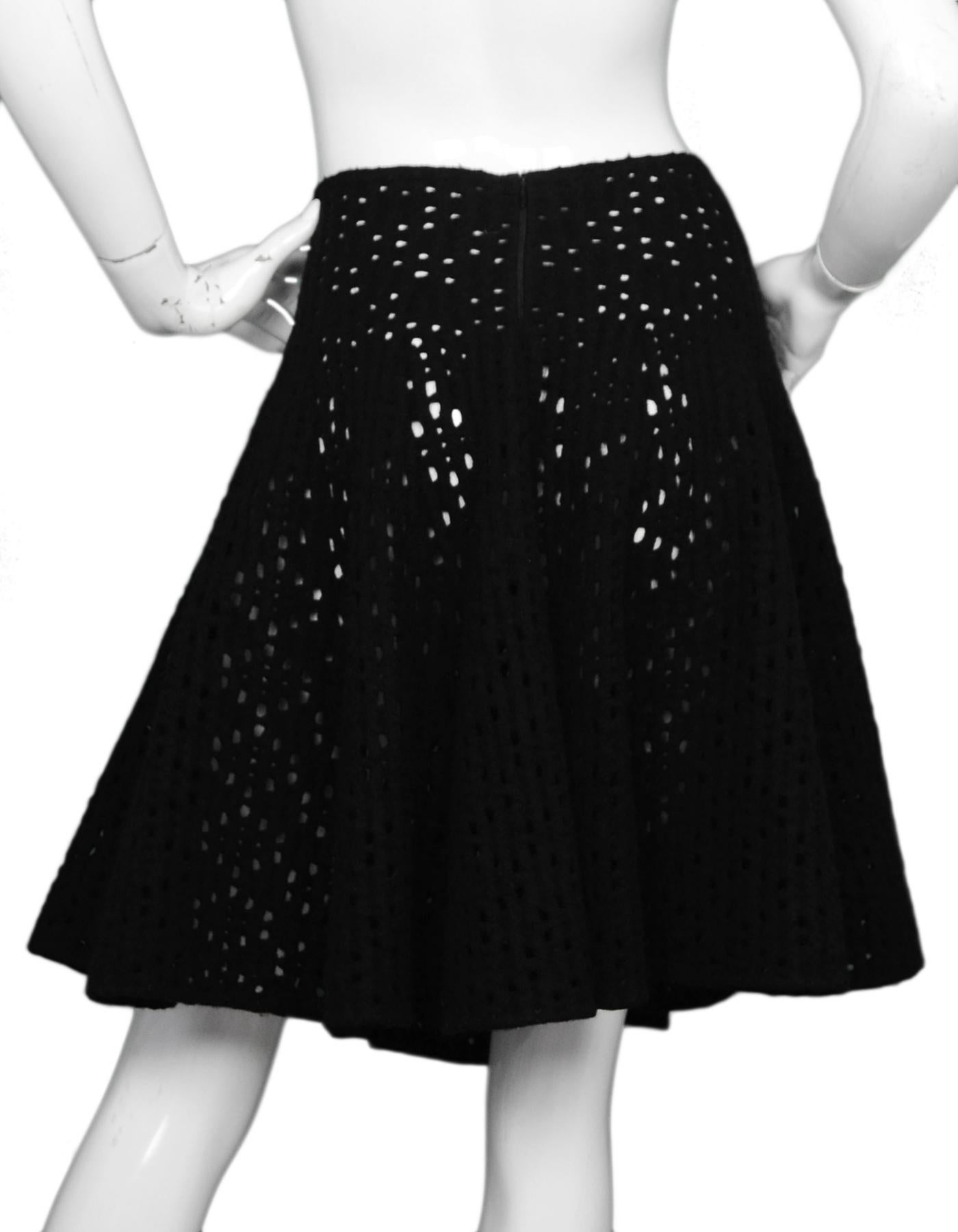 black flare skirt