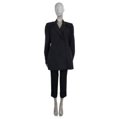 ALAIA black wool gaberdine A TAILORED Blazer Jacket 42 L