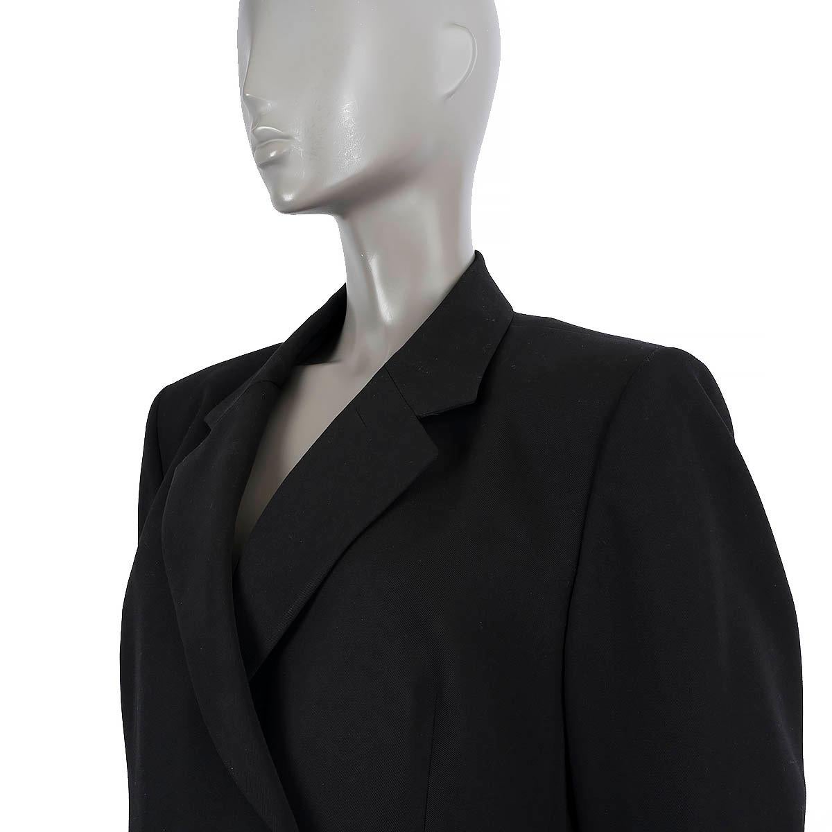 ALAIA black wool gaberdine A TAILORED Blazer Jacket 42 L For Sale 1