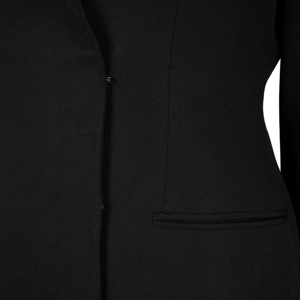 ALAIA black wool gaberdine A TAILORED Blazer Jacket 42 L For Sale 2