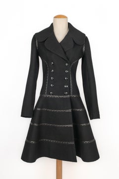 Alaïa Black Wool Mid-length Coat, 2005