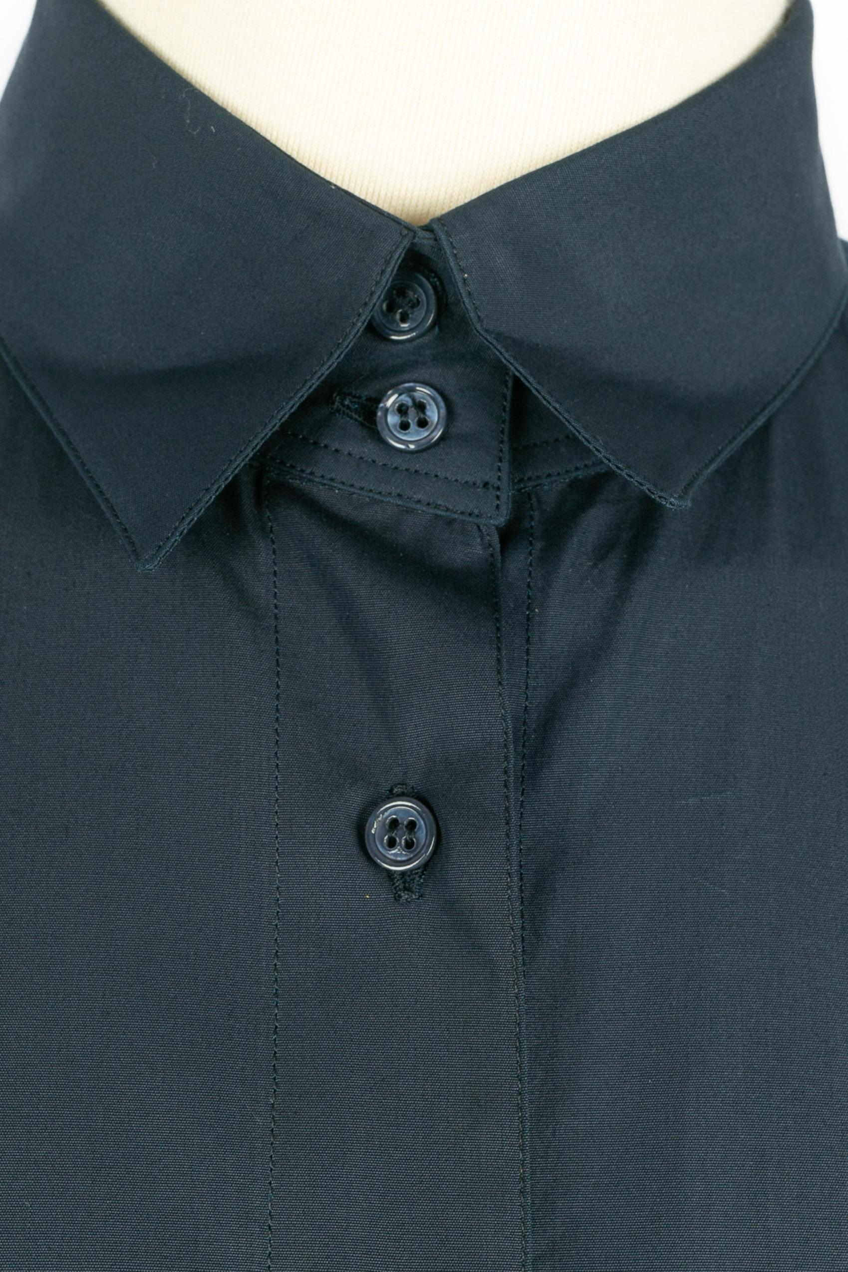 Noir Chemisier bleu Alaïa en vente