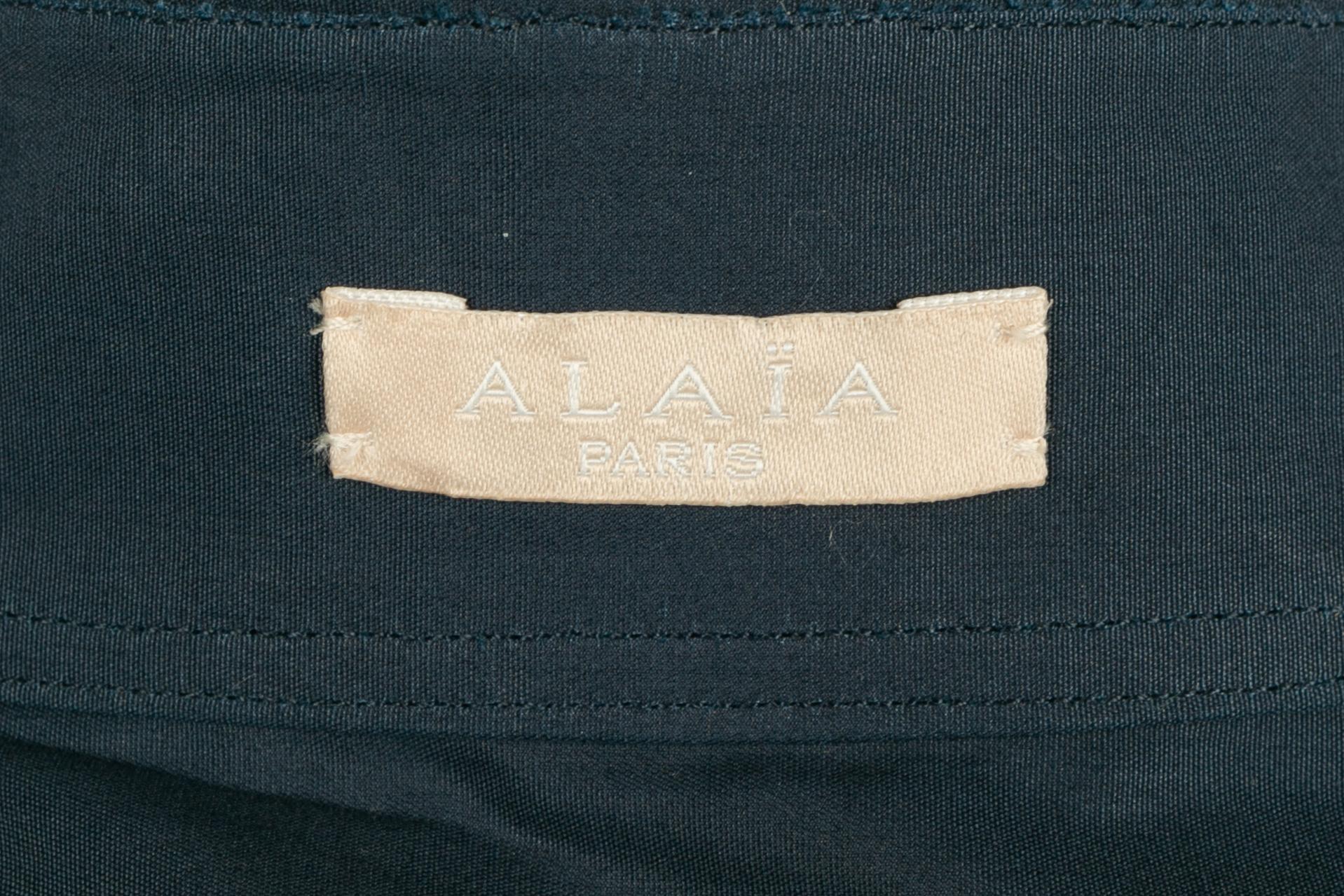 Chemisier bleu Alaïa en vente 4