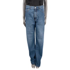 ALAÏA Pantalon en jean de coton bleu LOVER LOW RISE 38 S