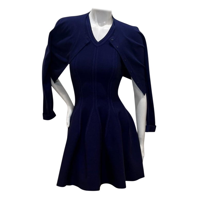 fit and flare dress with cardigan Jessica London Women's Plus Size 2-Piece Sweater Jacket Dress