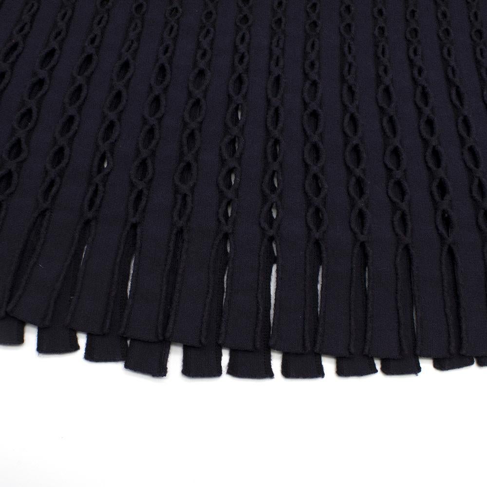 Alaia Blue Sleeveless Wool Knit Dress - Size US 4 3