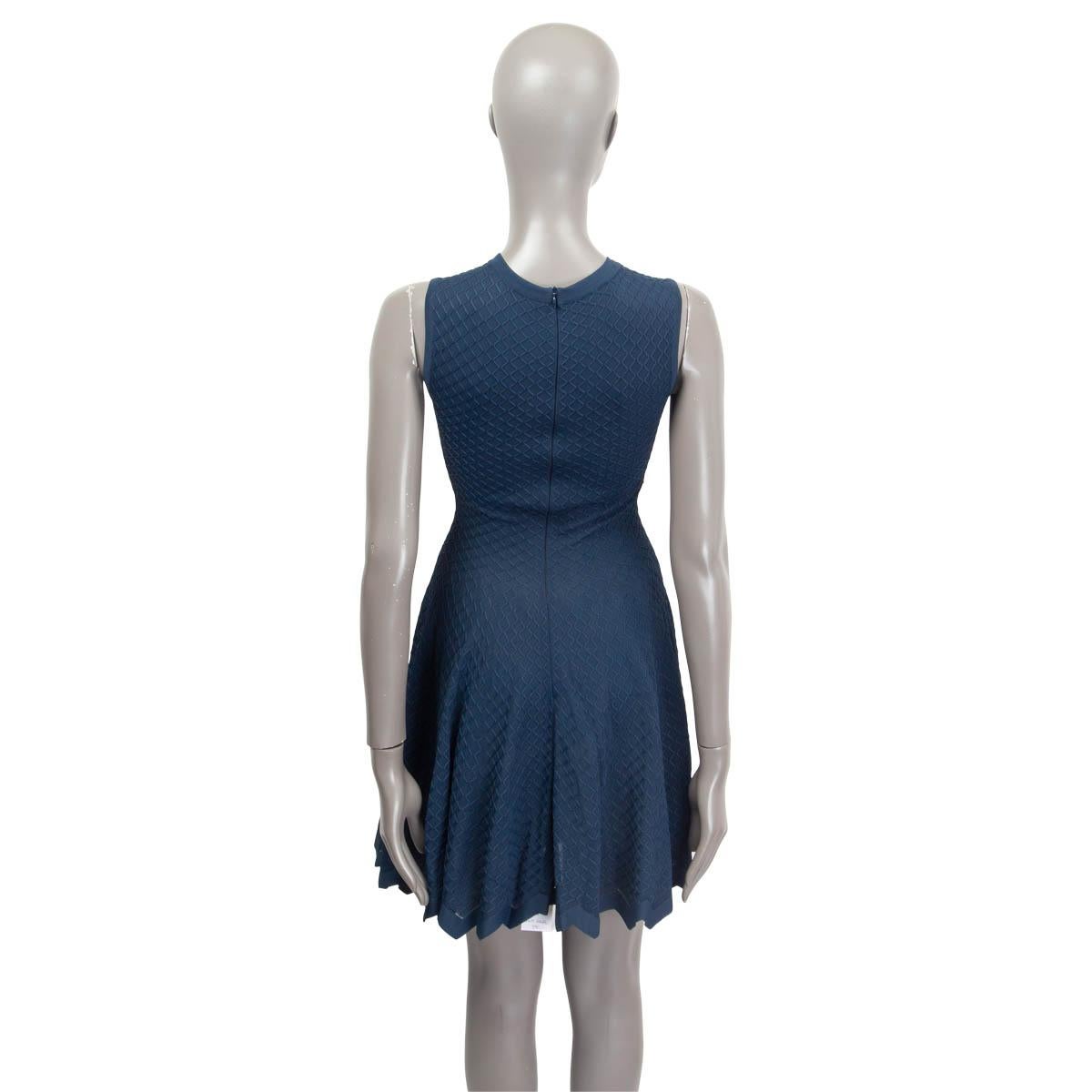 blue fishnet dress