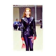 Alaïa Boned Bustier Leather Blazer - '90s