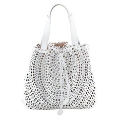 Alaia Bucket Tote Laser Cut Leather