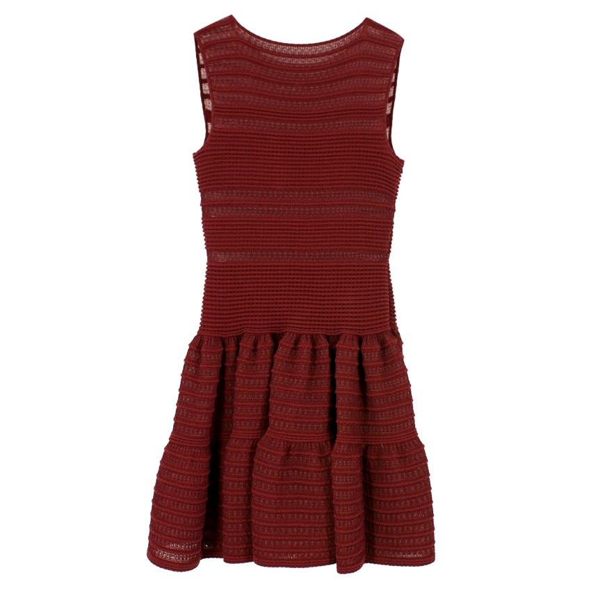 Alaia Vestido de Punto Borgoña - Talla Mediana en Excelente estado para la venta en London, GB