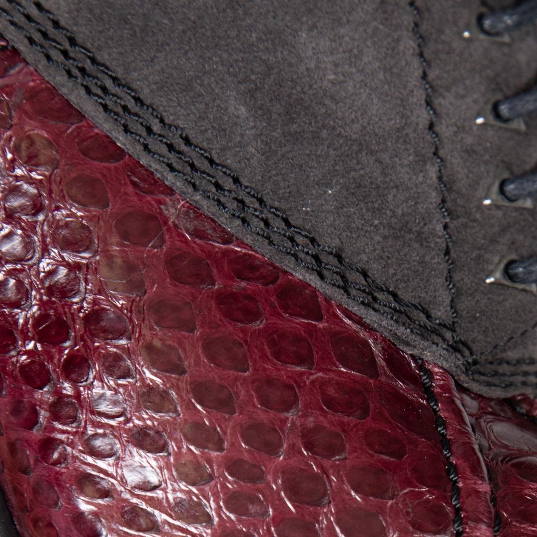 Alaïa Burgundy Python Lace Up Heels Size IT 35.5 For Sale 1