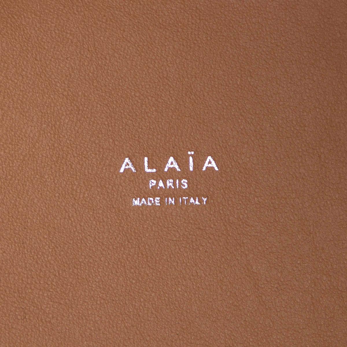 ALAIA Caramel Rose leather MINA 32 LASER CUT Tote Bag
