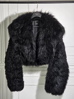 Alaïa Chevre Cachemire Black Cropped fur ! Flattering cut size FR 36