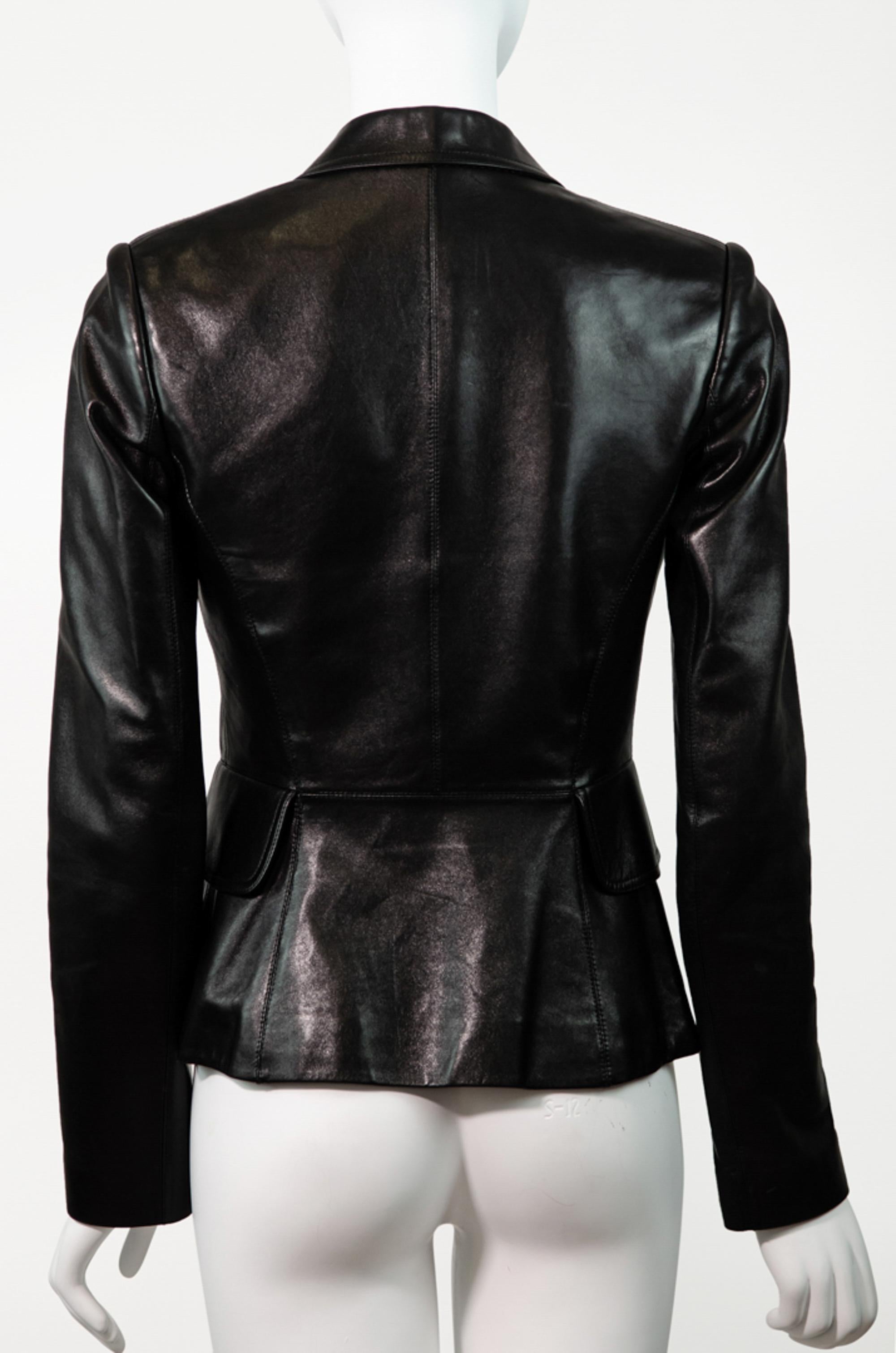Women's ALAÏA Classic Vintage  Black Leather Blazer