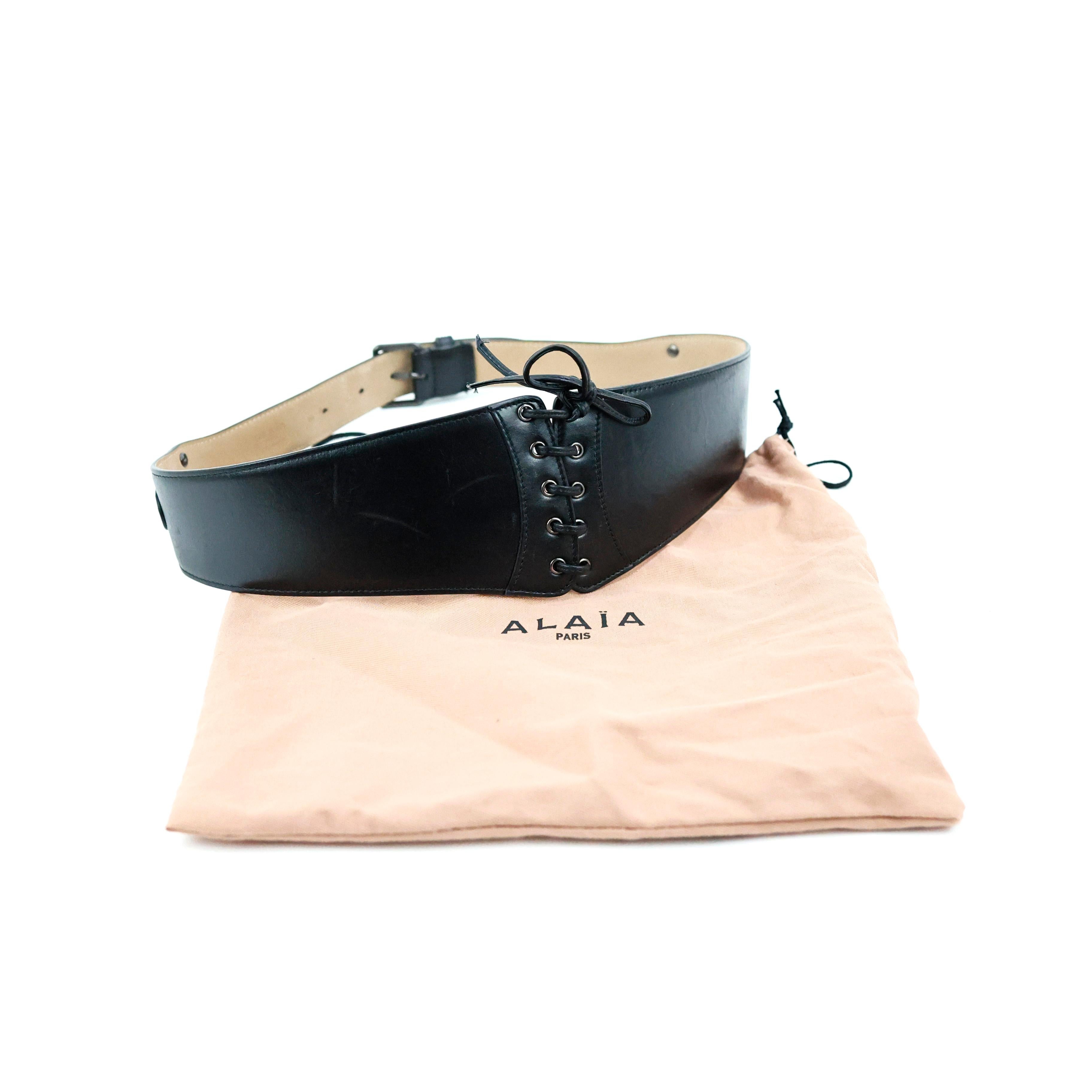 Women's Alaia Corset Belt in leather