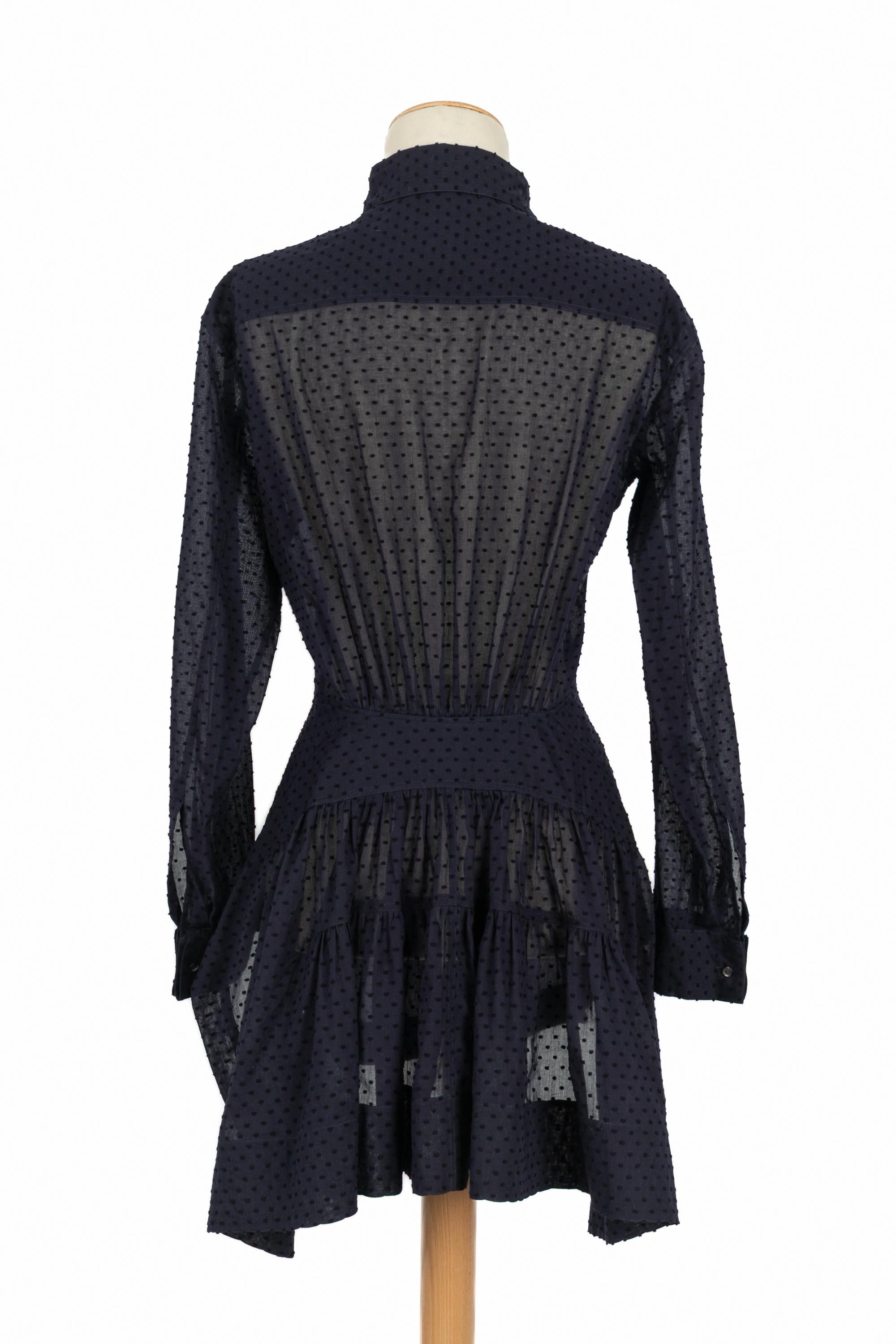 Alaïa Bluse aus Baumwolle im Zustand „Hervorragend“ im Angebot in SAINT-OUEN-SUR-SEINE, FR