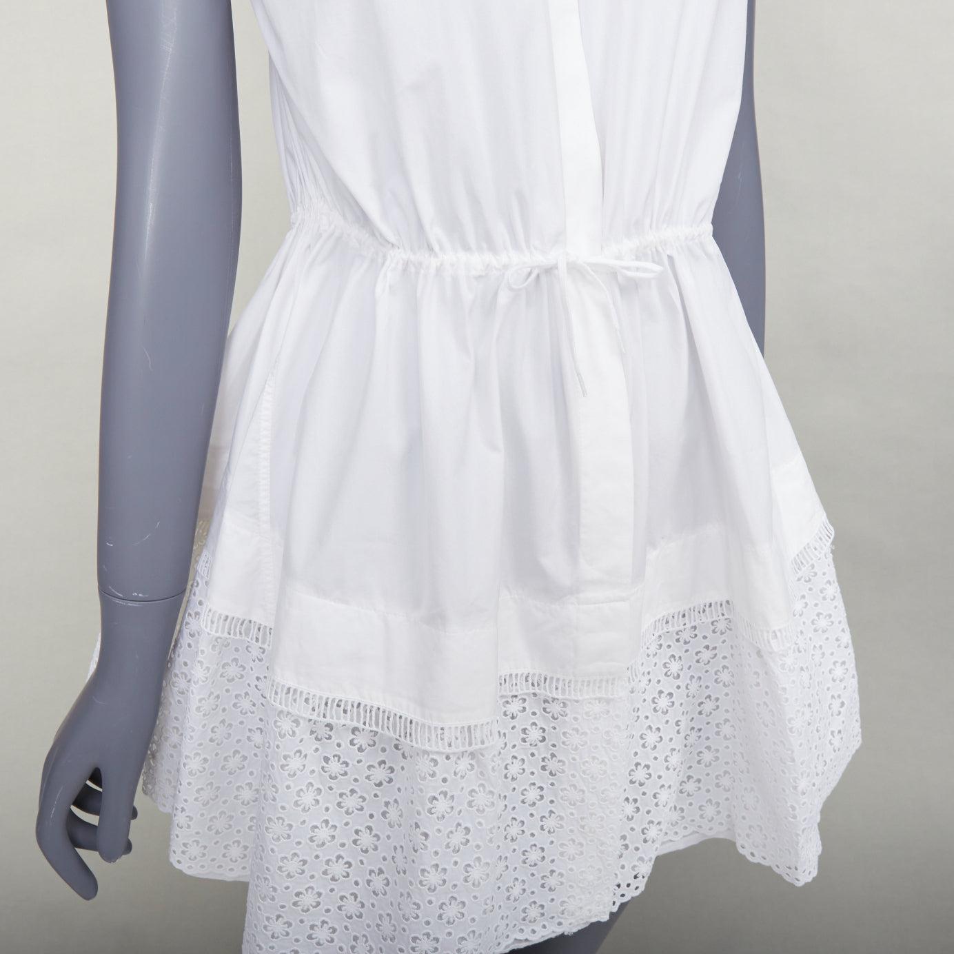 ALAIA vestido camisero de algodón blanco con ojales florales y lazo con cintura ceñida FR36 S
Referencia: SNKO/A00531
Marca: Alaia
Diseñador: Azzedine Alaia
Material: Algodón
Color: Blanco
Patrón: Floral
Cierre: Botón
Detalles adicionales: Lazo con