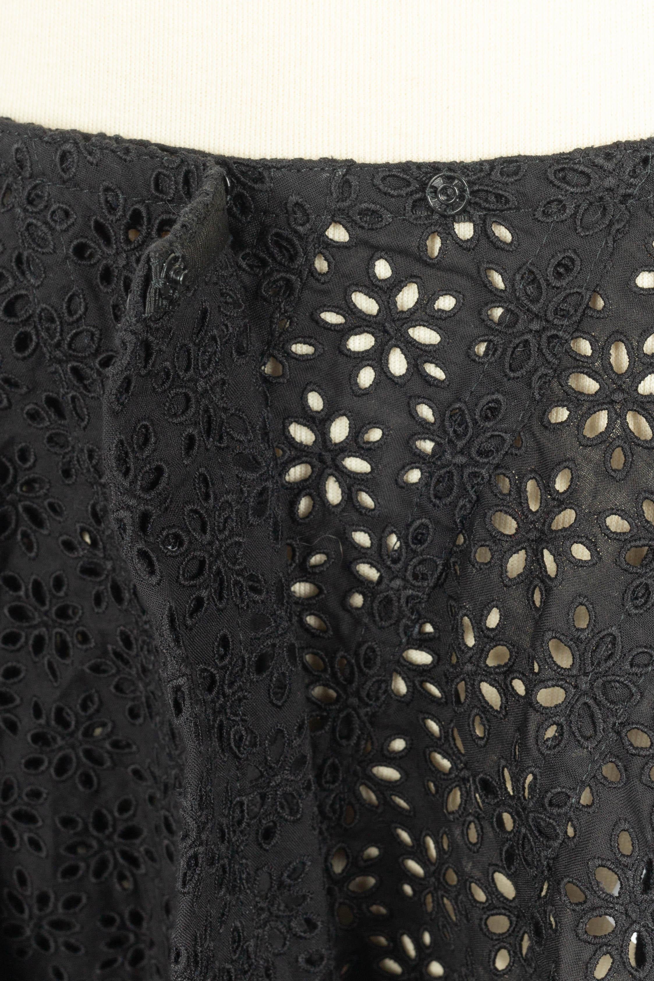Falda Alaïa de algodón Negro en venta