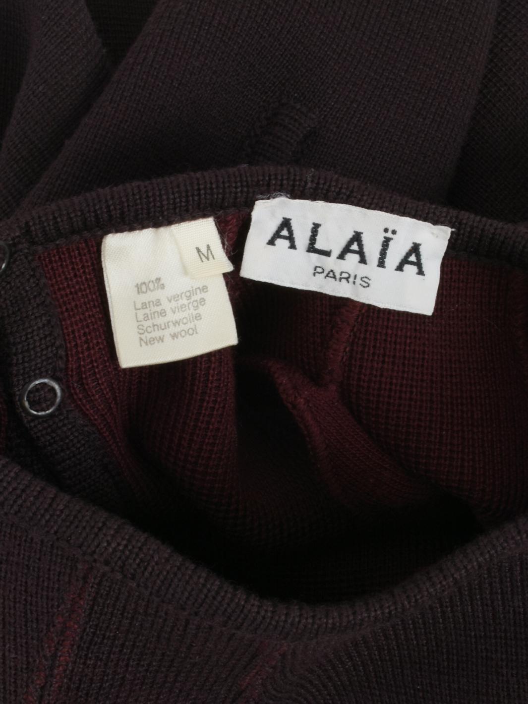 Alaïa Dolman Sleeve Wool Sweater For Sale 3