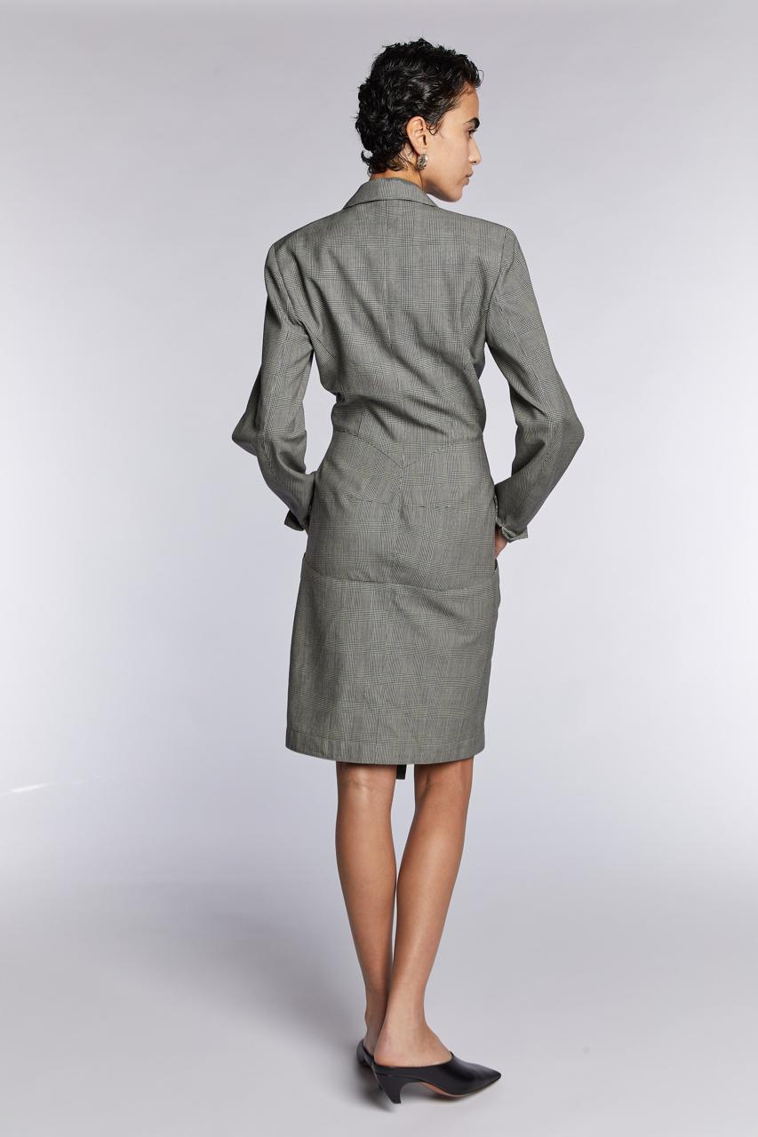 Alaïa Double Breasted Checked Dress A/W 1988 For Sale 2