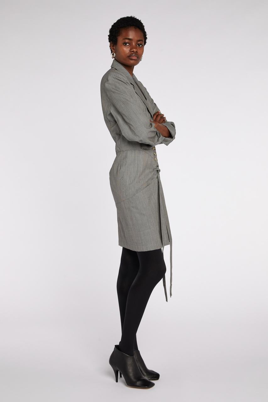 Alaïa - Robe à double boutonnage A/W 1988 en vente 3