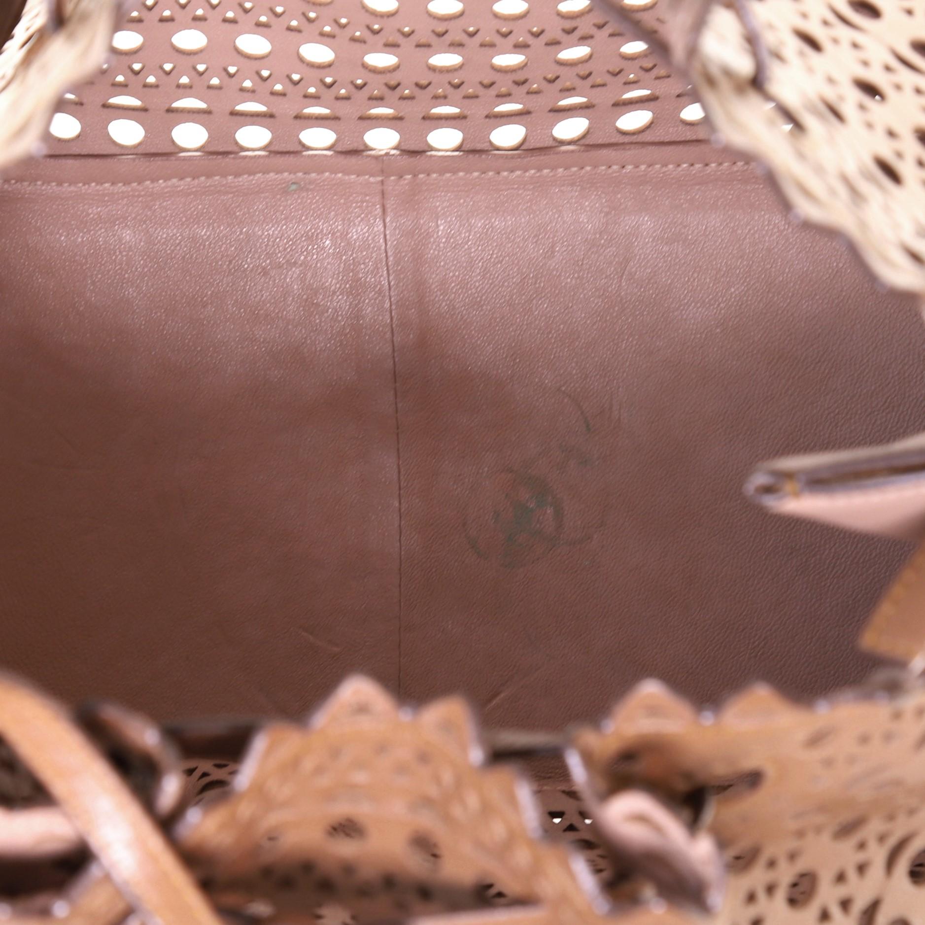 Bolso bandolera Alaia con cordón Piel perforada Mediano 1