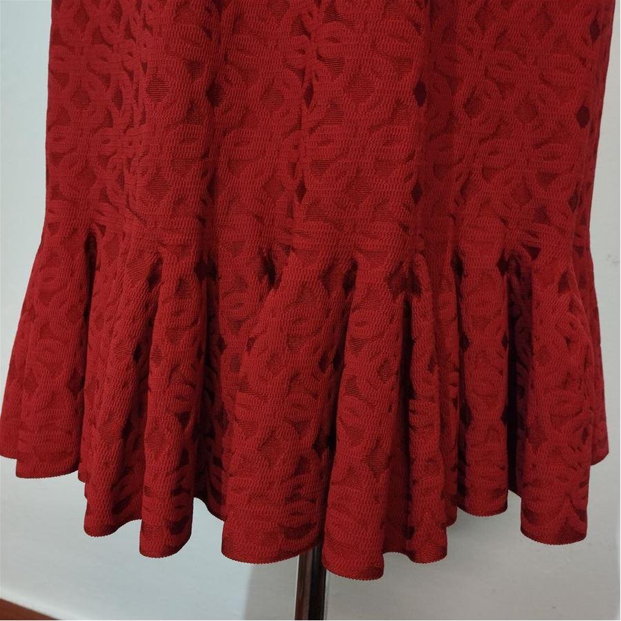 Red Alaia Dress size 42 For Sale
