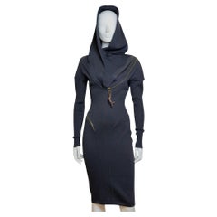 Alaia F/W 1986 Iconic Zipper Wool Dress