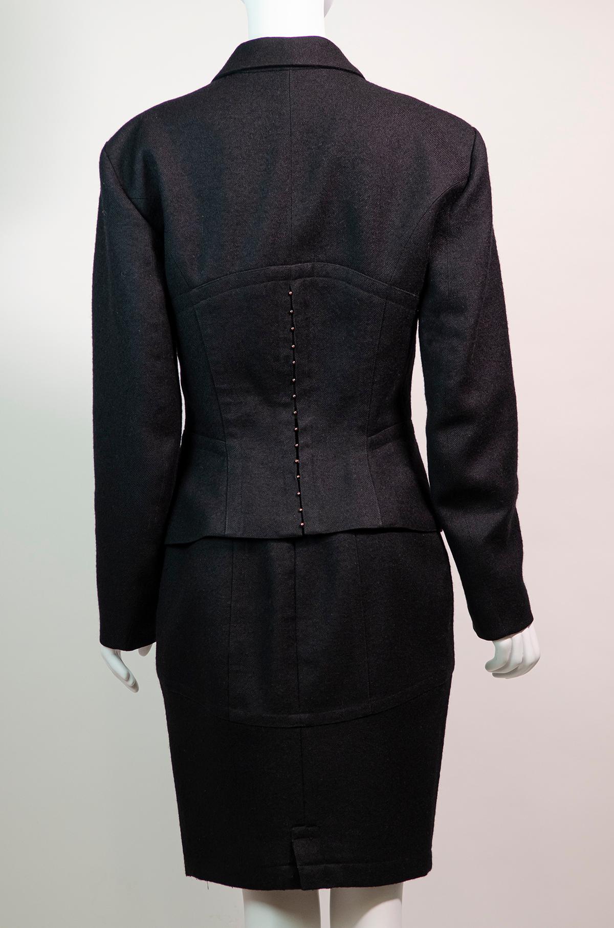Women's ALAÏA F/W 1987 Runway Vintage Wool Corset Suit