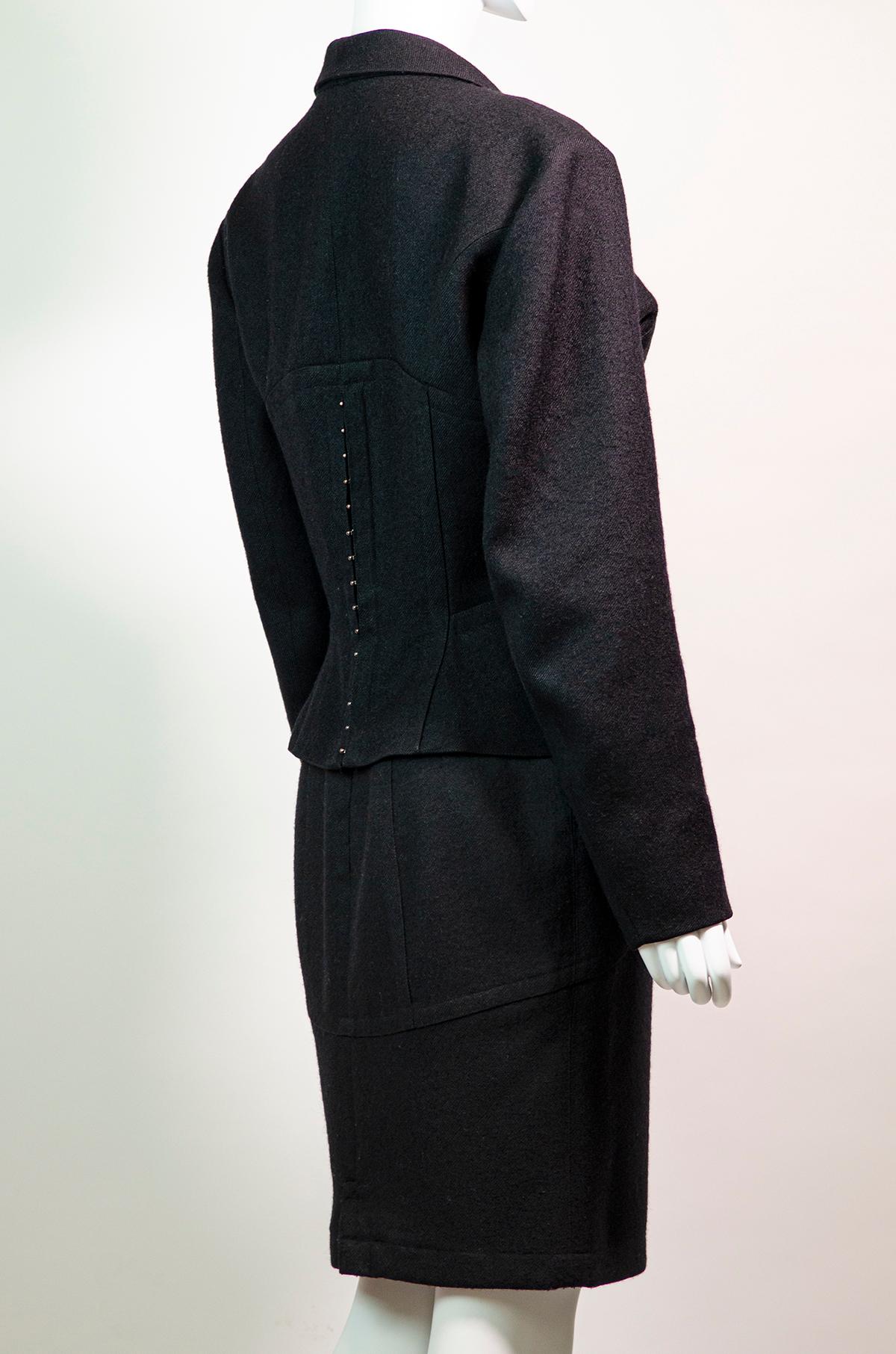 ALAÏA F/W 1987 Runway Vintage Wool Corset Suit 1