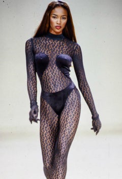 Body de Pasarela Alaïa F/W 1991 ICONIC en Ciruela Naomi Campbell