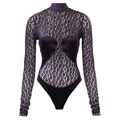 Body de Pasarela Alaïa F/W 1991 ICONIC en Ciruela Naomi Campbell