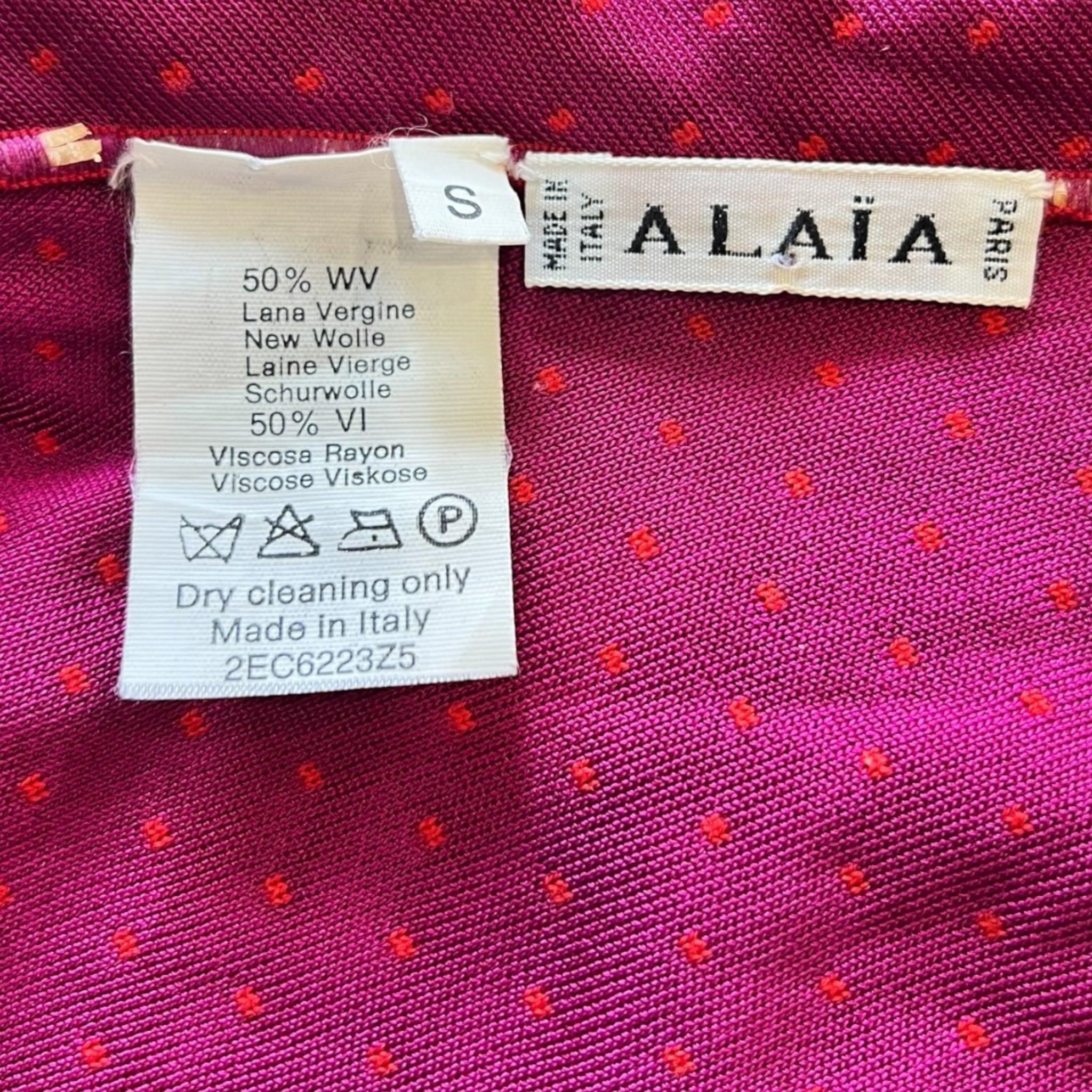 Women's Alaia F/W Red Polka Dot Knit Dress and Cardigan Set, 2001 For Sale