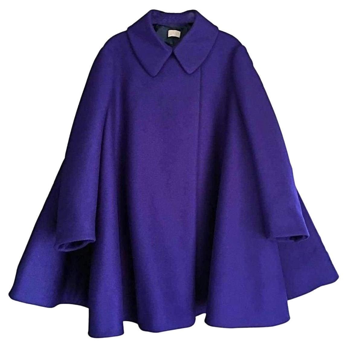 Alaia Felted Wool Babydoll Cape Coat FR38 For Sale