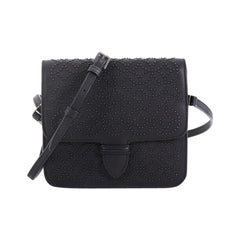 Alaia Flap Crossbody Bag Arabesque Studded Leather Medium