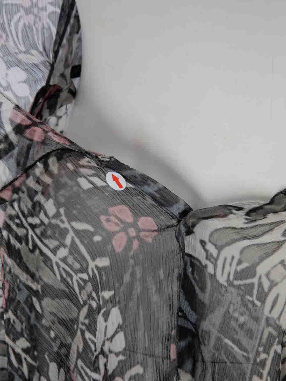 Women's Alaïa Flowery Print Halterneck Tie Midi Dress Size S For Sale