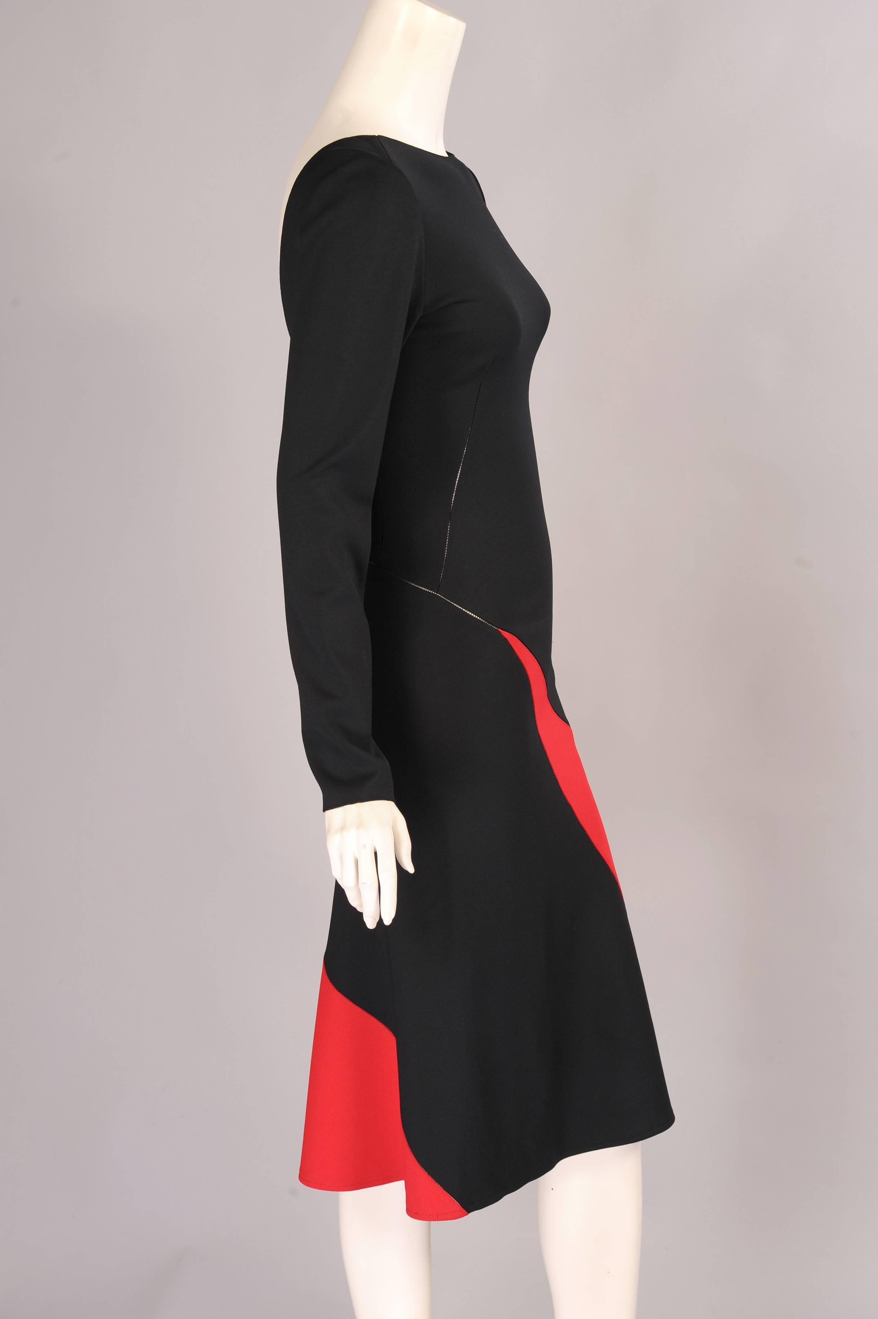black and red frock design