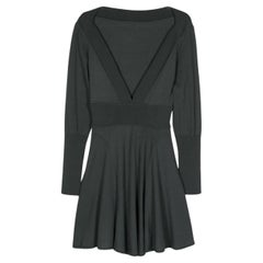 Alaia Grey BACK V-Neck Dress