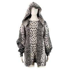 Alaia Grey Black Animal Print Viscose Blend Sweater Unmarked