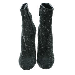 Alaia Grey Suede Studs Embellished Ankle Boots Size 37