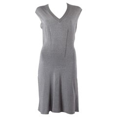 ALAIA grey viscose blend KNIT Sleeveless Dress 38