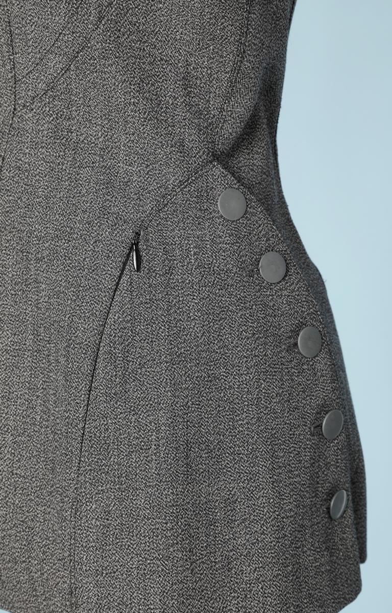 Alaïa grey woollen jacket In Good Condition In Saint-Ouen-Sur-Seine, FR