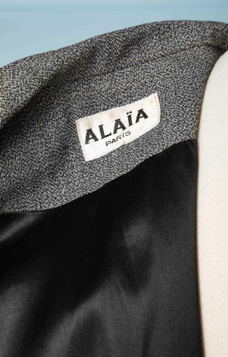 Alaïa grey woollen jacket 2