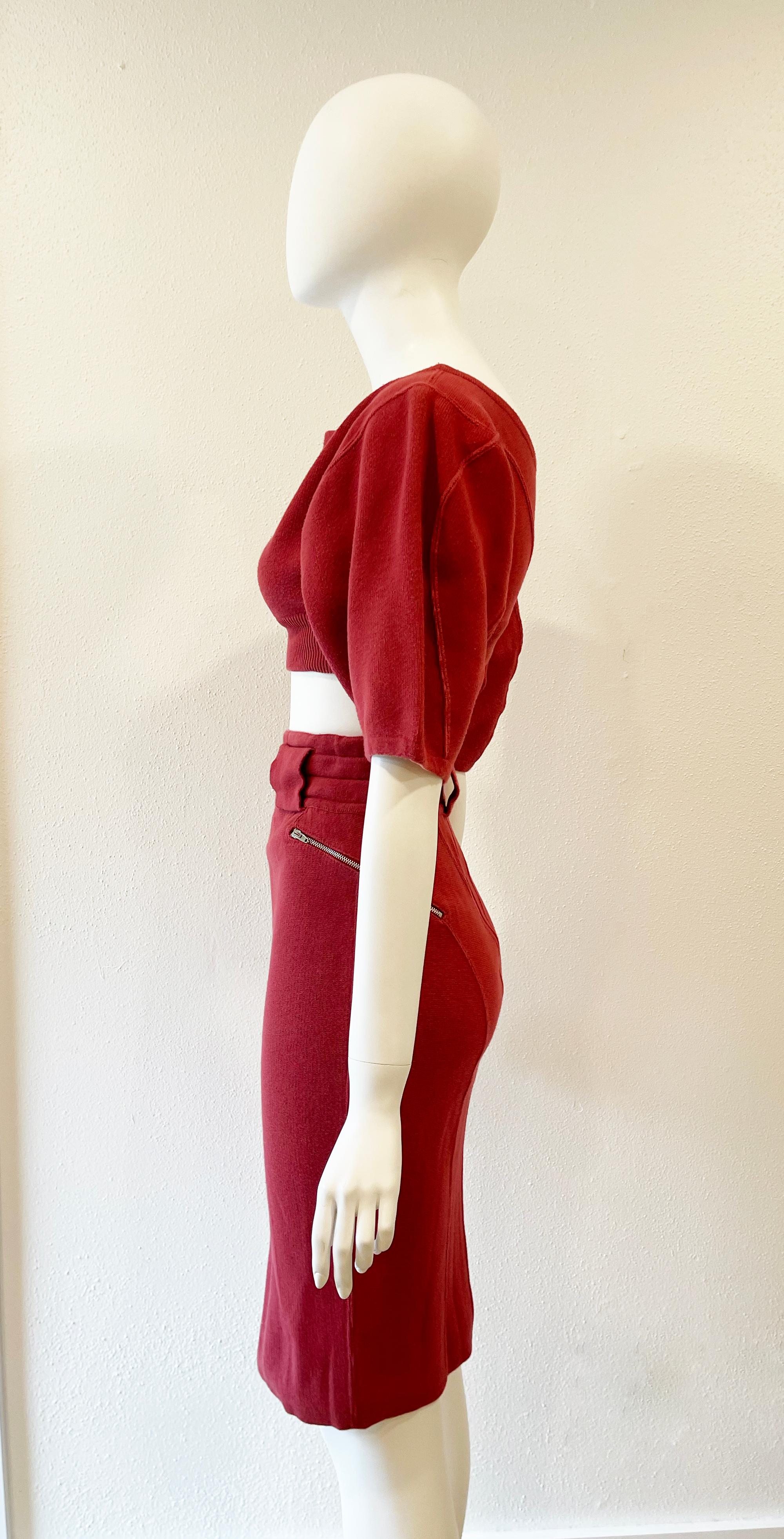 Alaia Rock mit hoher Taille und Crop-Top  im Zustand „Gut“ im Angebot in Austin, TX